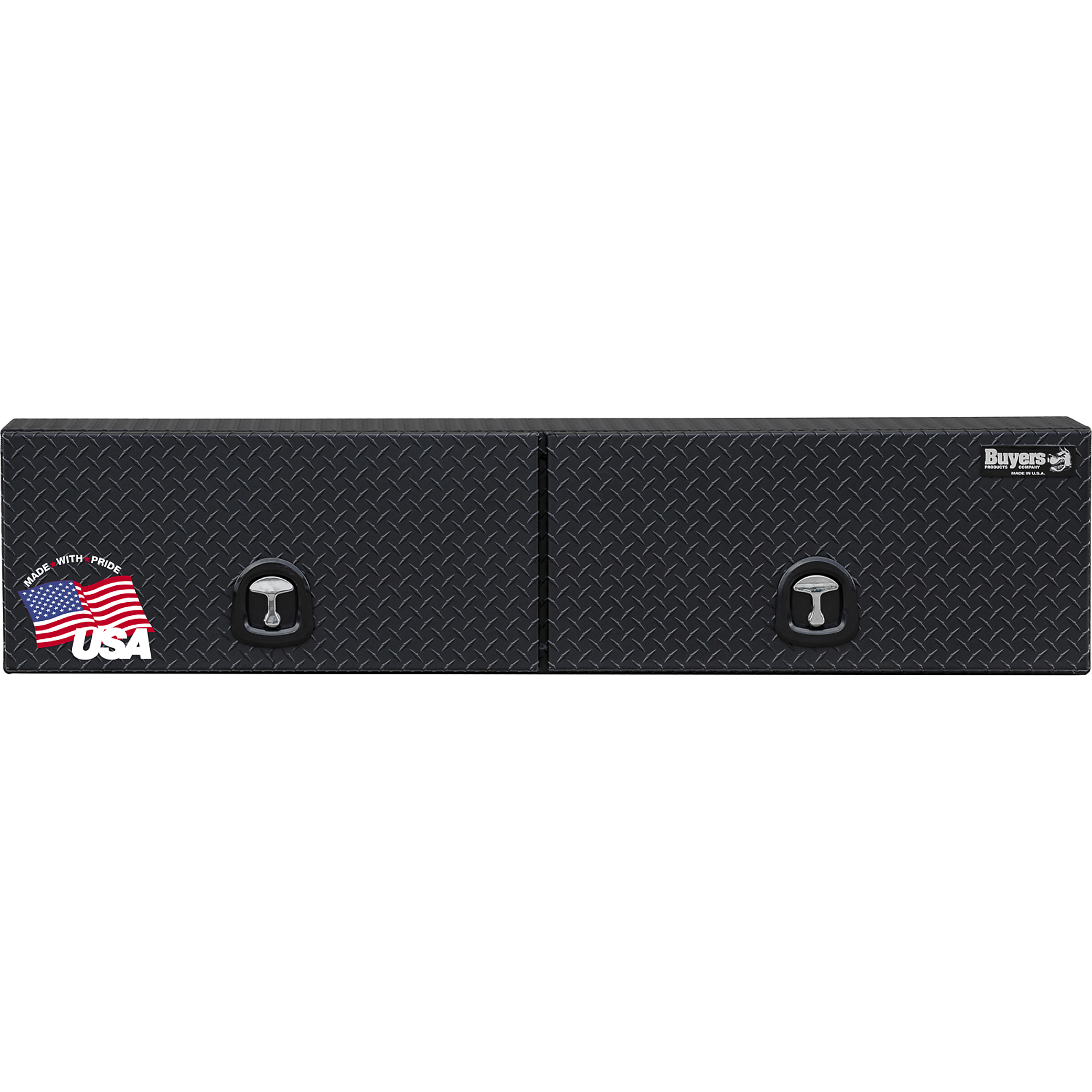 Buyers Products, 18x16x90 Matte Black Aluminum Topsider, Width 18 in, Material Aluminum, Color Finish Diamond Plate Matte Black, Model# 1722365